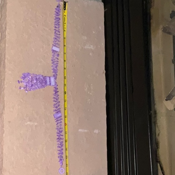 Artisan Made Y Style Multi Strand Dyed Purple Shell Necklace Toggle Close - Picture 11 of 13